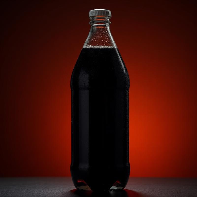 Garrafa de 1 litro de refrigerante de cola gelado